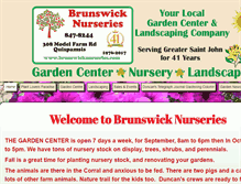 Tablet Screenshot of brunswicknurseries.com